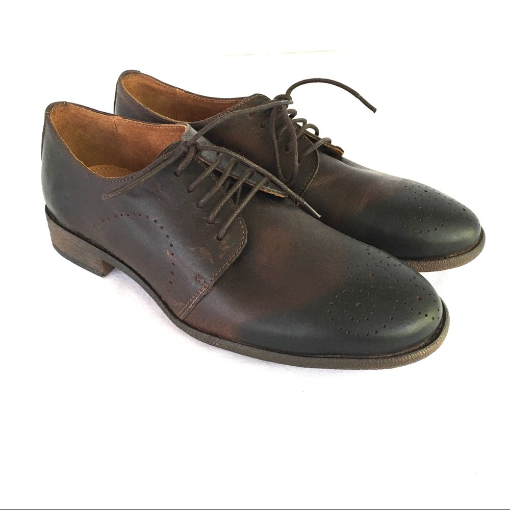 Robert Wayne Utah Derby Oxfords Brown Leather 9D